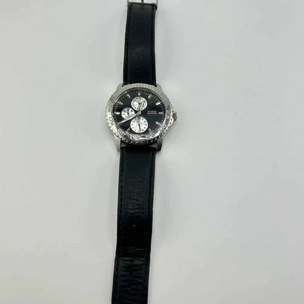 Guess Black and Silver Chronograph Watch Black dial #532
